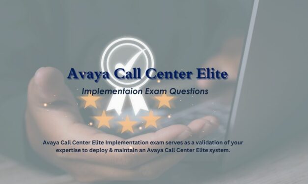 Avaya Call Center Elite Implementaion Exam Questions 7392X